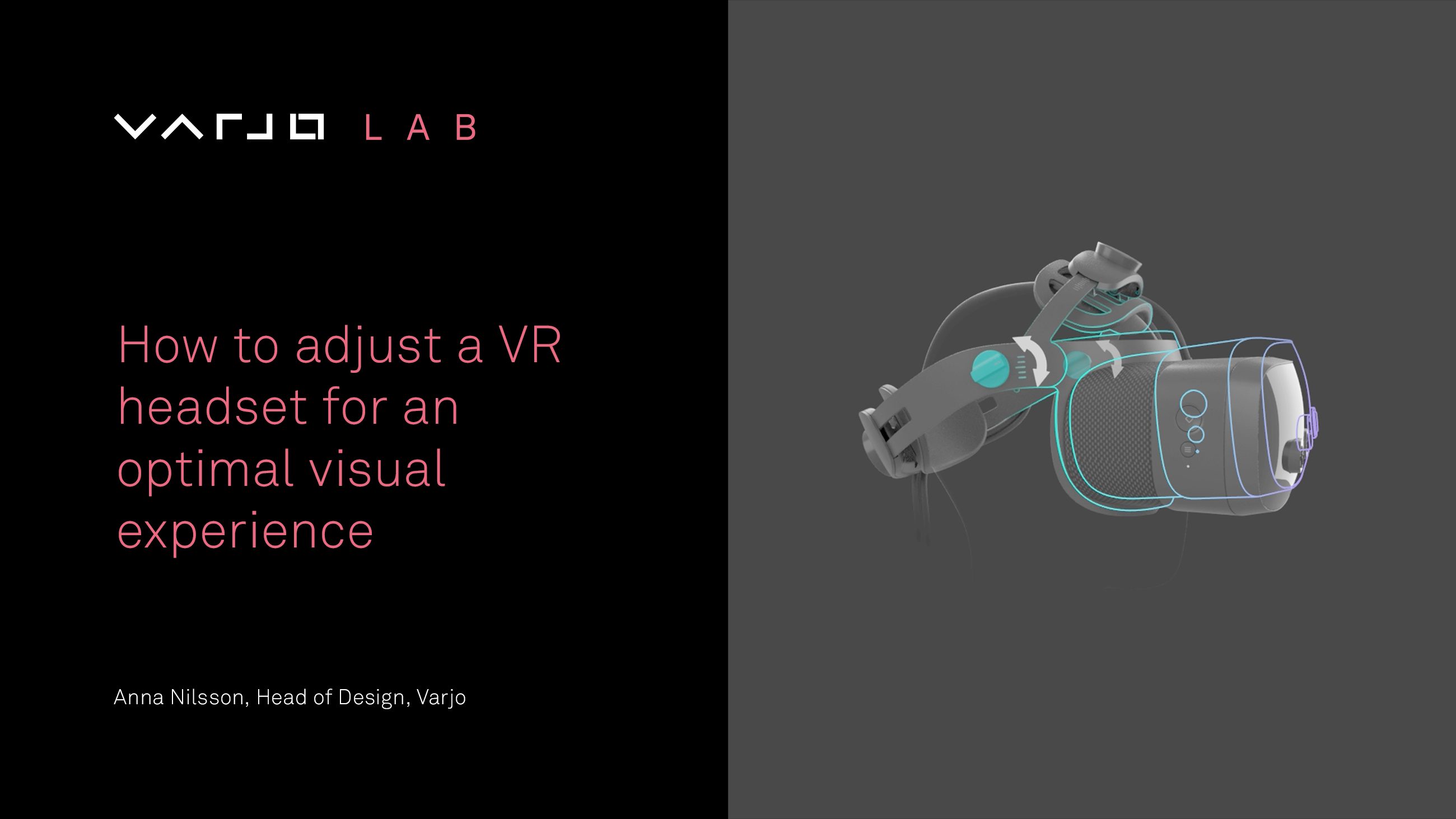 How to adjust a VR/XR headset for an optimal visual experience